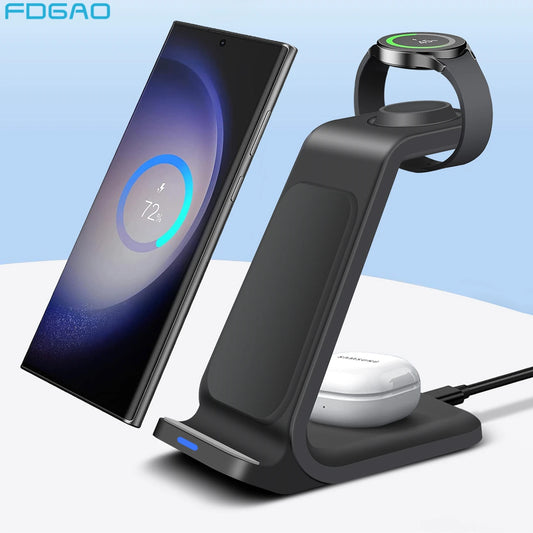 Wireless Charger 3 in 1 Fast Charging Dock Station