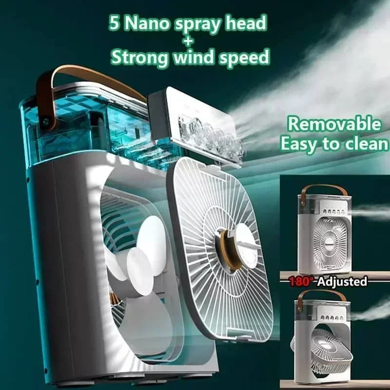 XIAOMI Portable 3 In 1 Fan AIr Conditioner Household USB Electric Fan