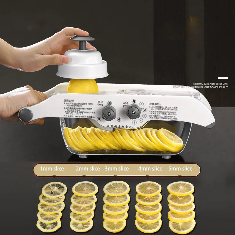 Multifunctional Lemon Grater Vegetable Slicer With Basket