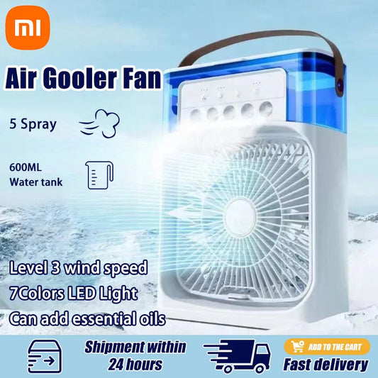 XIAOMI Portable 3 In 1 Fan AIr Conditioner Household USB Electric Fan