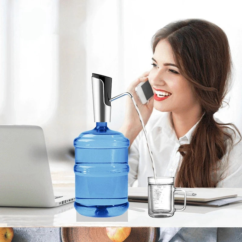 Water Bottle Pump Electric Pump Portable USB Rechargeable Dispenser