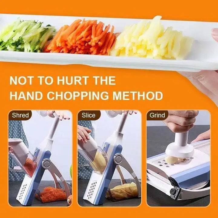 Safe Mandoline Slicer 5 in 1 Vegetable Chopper Food Potato Cutter Strips