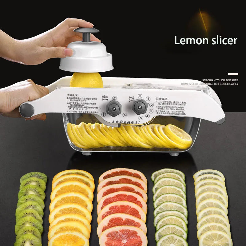 Multifunctional Lemon Grater Vegetable Slicer With Basket