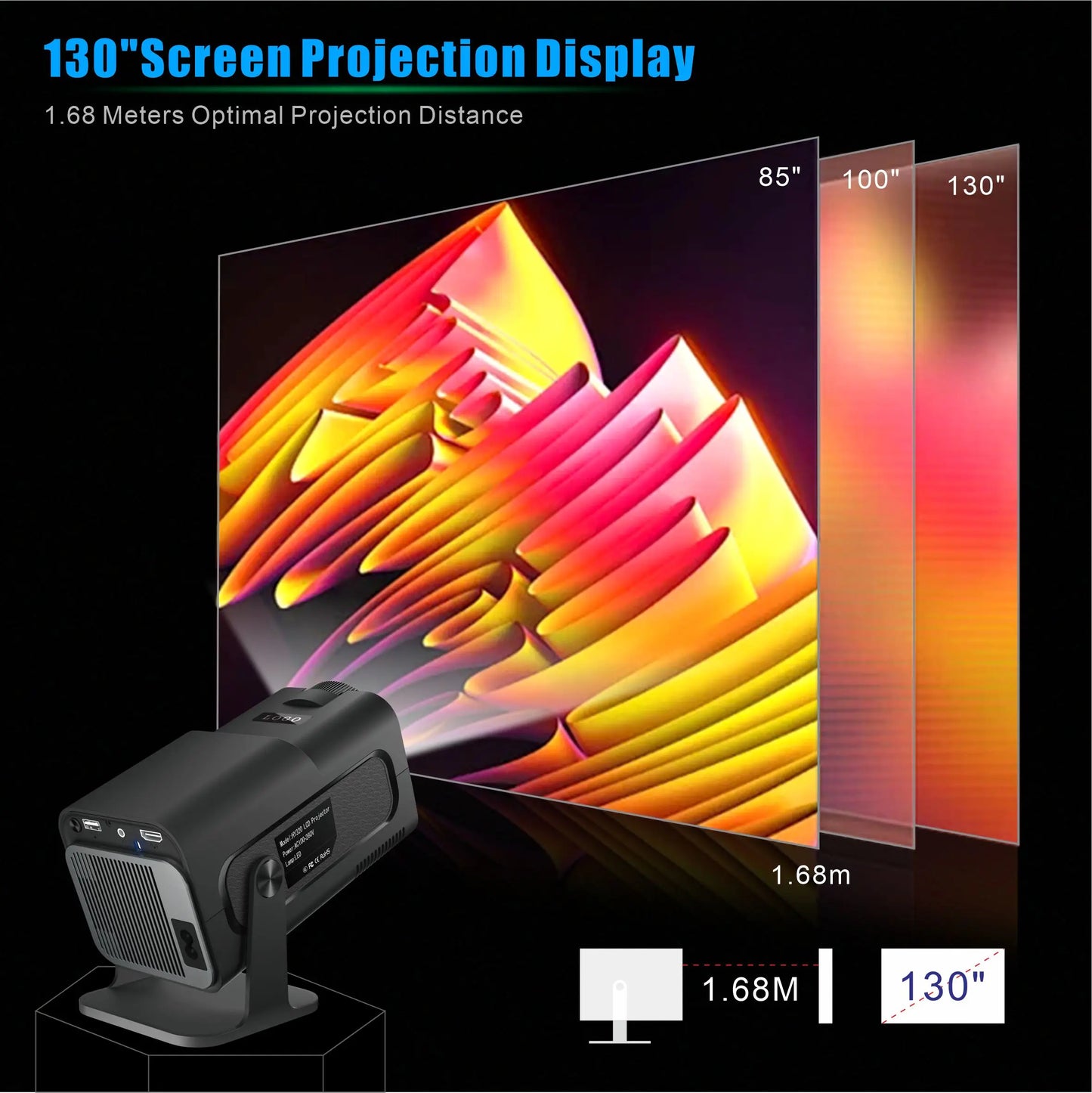 Salange HY320 Mini Projector 720P Freestyle