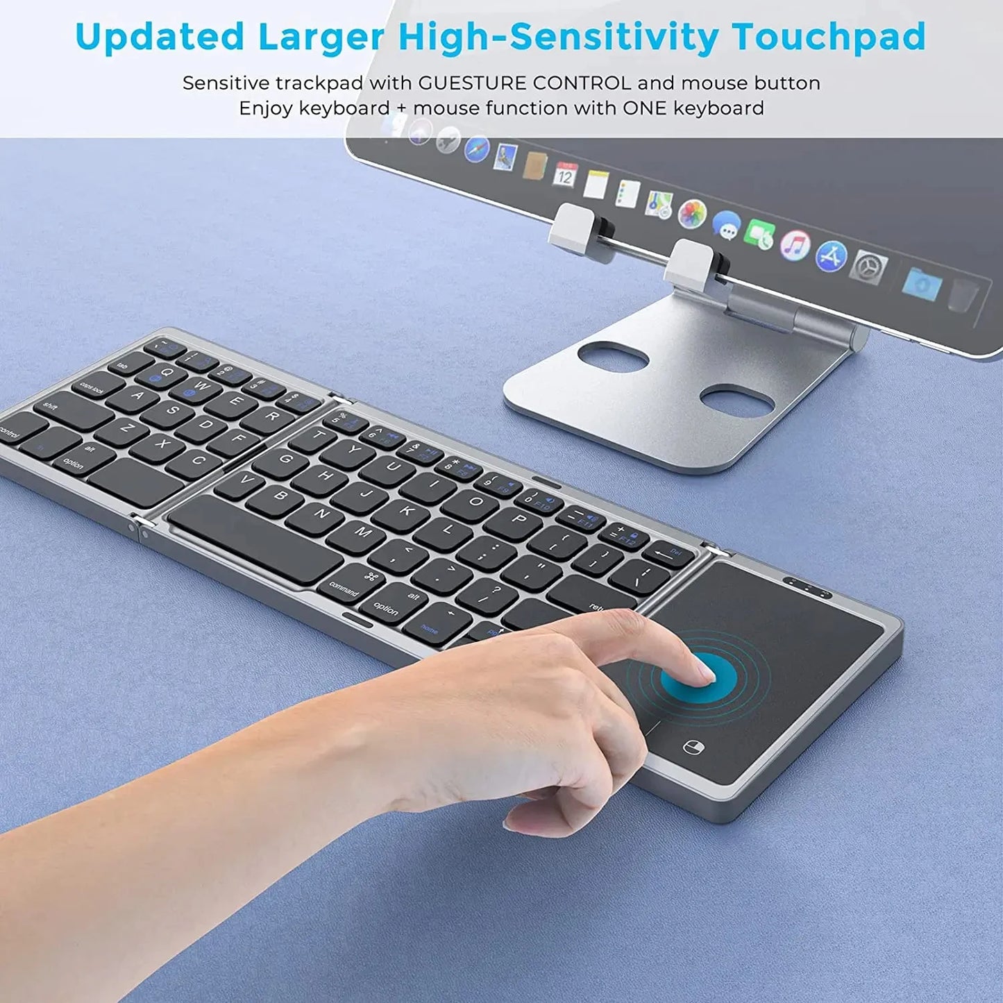 NEW Foldable Wireless Bluetooth Keyboard  With Touchpad