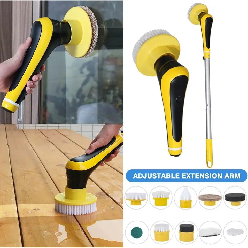 6 /10 in 1 Electric Cleaning Brush USB Electric Spin Cleaning Scrubber Electric Cleaning Tools Kitchen Bathroom Cleaning Gadgets