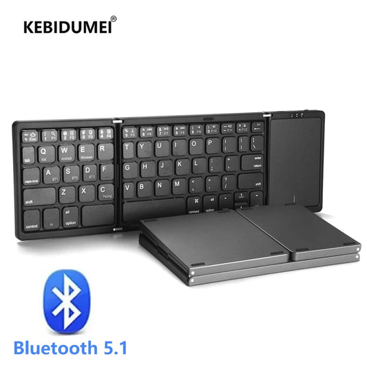 NEW Foldable Wireless Bluetooth Keyboard  With Touchpad