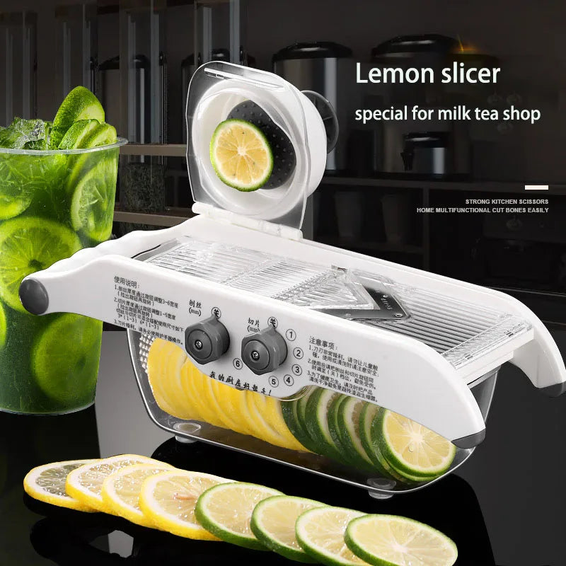 Multifunctional Lemon Grater Vegetable Slicer With Basket